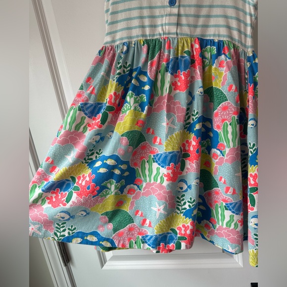 Mini Boden Girls Sea Life Striped Dress (Size 8-9) - Picture 3 of 5